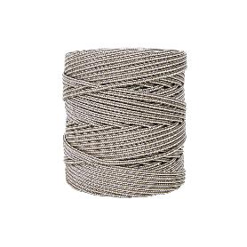 BOBINA CORDON TRENZADO POLI 5MM 200 M BCO/MARRON