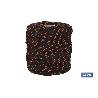 CORDÓN TRENZADO HIPPIE NEGRO/NARANJA 3 MM X 100 M