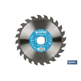DISCO DE SIERRA CIRCULAR PARA MADERA Ø190 X 2,5 X 30 MM, 24 DIENTES