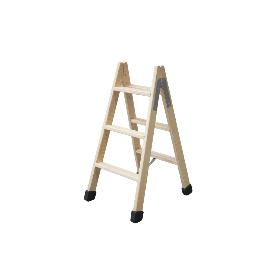 ESCALERA MADERA DOBLE 3 PELDAÑOS 0,75 M