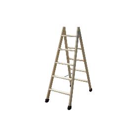 ESCALERA MADERA DOBLE 5 PELDAÑOS 1,25 M