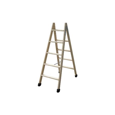 ESCALERA MADERA DOBLE 5 PELDAÑOS 1,25 M