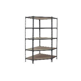 ESTANTERÍA ANTRACITA RINCONERA 5 BALDAS DE MADERA 1800 X 900 X 400 MM