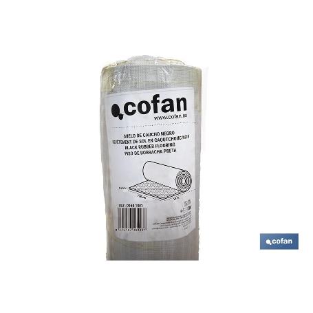 SUELO DE CAUCHO NEGRO CÍRCULOS 3 MM 1,20 X 10 M