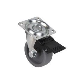 RUEDA POLIPROPILENO 40X20MM PLACA/FRENO   CAJA 4 UNID.