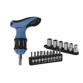 SET DESTORNILLADOR EN T C/ CARRACA 26 PCS