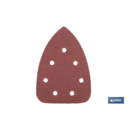 HOJA DE LIJADO LIJADORA MOUSE 7 AGUJEROS 100 X 140 MM G 80   CAJA 5 UNID.