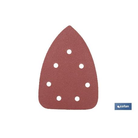 HOJA DE LIJADO LIJADORA MOUSE 7 AGUJEROS 100 X 140 MM G 180   CAJA 5 UNID.