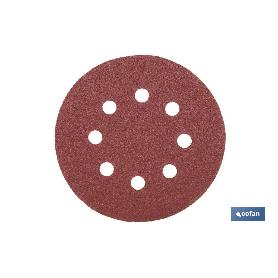 HOJA DE LIJADO LIJADORA ORBITAL 8 AGUJEROS Ø125 MM G 80   CAJA 5 UNID.