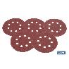 HOJA DE LIJADO LIJADORA ORBITAL 8 AGUJEROS Ø125 MM G 80   CAJA 5 UNID.