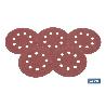HOJA DE LIJADO LIJADORA ORBITAL 8 AGUJEROS Ø125 MM G 120   CAJA 5 UNID.