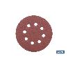 HOJA DE LIJADO LIJADORA ORBITAL 8 AGUJEROS Ø125 MM G 180   CAJA 5 UNID.