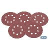 HOJA DE LIJADO LIJADORA ORBITAL 8 AGUJEROS Ø125 MM G 180   CAJA 5 UNID.