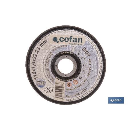 DISCO CORTE - 115X1,6X22,23 METAL STAND.