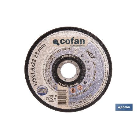 DISCO CORTE - 125X1,6X22,23 METAL STAND.