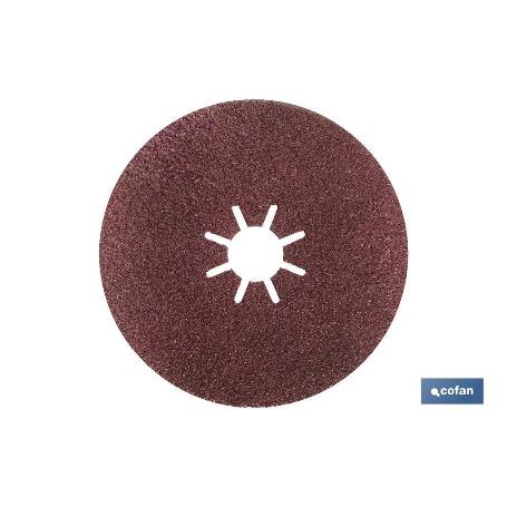 DISCO FIBRA 125 MM. - GRANO 80 VENTA UNITARIA