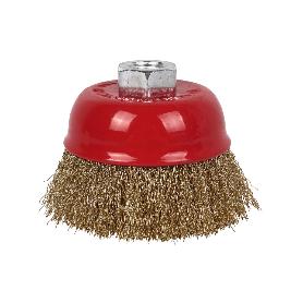 CEPILLO COPA ONDULADO M14 Ø125 A.LATONADO 0.3MM