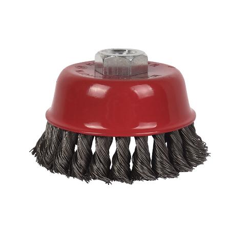 CEPILLO COPA TRENZADO M14 Ø125 ACERO 0.3MM