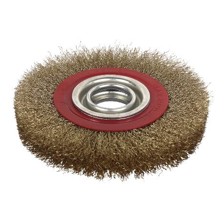 RUEDA ALAMBRE E.20MM ONDULADO Ø125  A.LATON 0.3MM