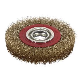 RUEDA ALAMBRE E.32MM ONDULADO Ø180 A.LATON 0.3MM