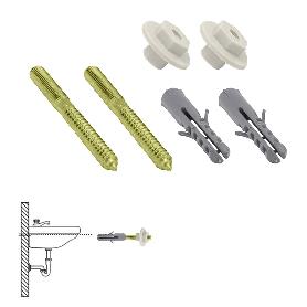 KIT SANITARIO FIJACION LAVABO  10X110 MM. (2 PIEZAS)