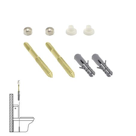 KIT SANITARIO FIJACION WC  5X75 MM. BICROMATADO (2 PIEZAS)