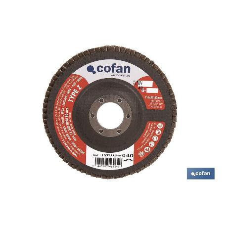 DISCO LAMINADO ESTANDAR PLANO 115 MM. G-80 ZIRCONIO   CAJA 5 UNID.