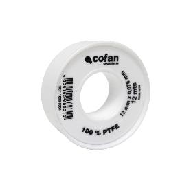 ROLLO 12 MTS CINTA PTFE DE 12MM X 0,076MM VENTA UNITARIA