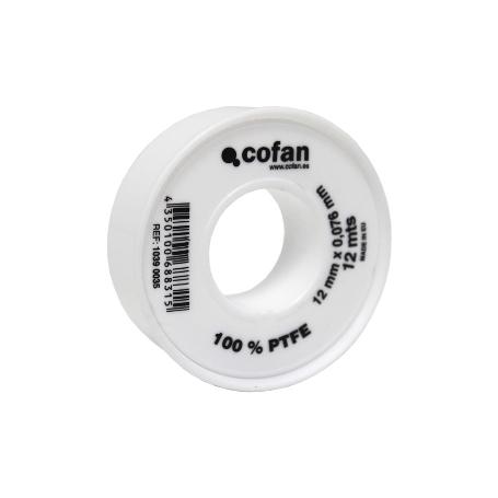 ROLLO 12 MTS CINTA PTFE DE 12MM X 0,076MM VENTA UNITARIA