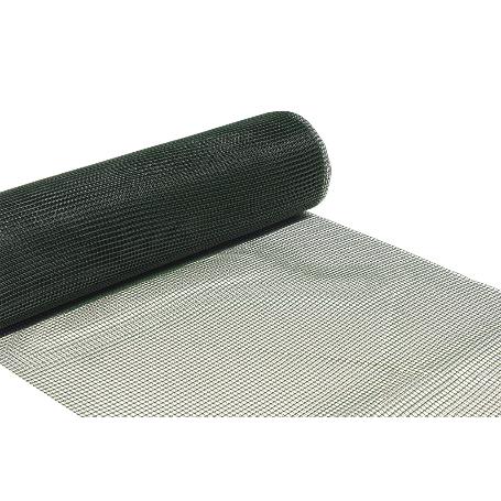 MALLA PLAST. CUADRADA JARDIN 10MM VERDE 1X25M