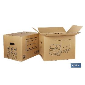 CAJA DE CARTÓN PARA MUDANZA CON ASA TROQUEL 50X35X35 CM VENTA UNITARIA