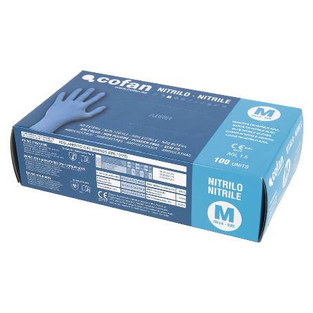 CAJA 100 UNDS. GUANTES DE NITRILO T - M