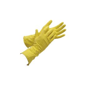 GUANTE AMARILLO LATEX  FLOCADO T 6   CAJA 12 UNID.