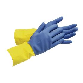 GUANTE BICOLOR LATEX REFORZADO T 9   CAJA 12 UNID.