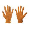 CAJA 100 UDS. GUANTES DE NITRILO NARANJA DIAMANTADO 8,5 G TALLA M
