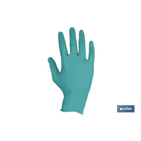 CAJA 100 UDS. GUANTES NITRILO VERDE COFAN PROTECCION FITOSANITARIOS T-XL
