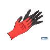 GUANTE IMPREGNADO SANDY COATED ROJO/NEGRO TALLA 9   CAJA 12 UNID.
