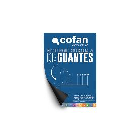 CARTEL IMANTADO 297X210 MM  MEDIDOR TALLA DE GUANTES