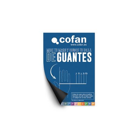 CARTEL IMANTADO 297X210 MM  MEDIDOR TALLA DE GUANTES
