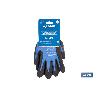 GUANTE IMPREGNADO CON PUNTOS AZULES DE NITRILO TALLA 6 VENTA UNITARIA