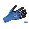 GUANTE IMPREGNADO CON PUNTOS AZULES DE NITRILO TALLA 8   CAJA 12 UNID.