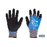 GUANTE IMPREGNADO SANDY DOBLE CAPA DE NITRILO AZUL TALLA 7   CAJA 12 UNID.