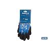 GUANTE IMPREGNADO SANDY DOBLE CAPA DE NITRILO AZUL TALLA 7   CAJA 12 UNID.
