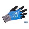 GUANTE IMPREGNADO SANDY DOBLE CAPA DE NITRILO AZUL TALLA 9   CAJA 12 UNID.