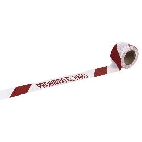 CINTA BALIZ. PROHIBIDO EL PASO  80MMX100MTS