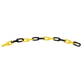 CADENA DE PLÁSTICO 8MM 30 MTS (AMARILLO/NEGRO)