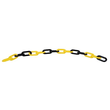 CADENA DE PLÁSTICO 8MM 30 MTS (AMARILLO/NEGRO)