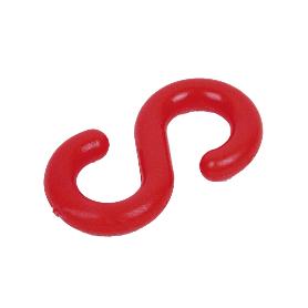 GANCHO S  CADENA PLÁSTICO 8MM ROJO