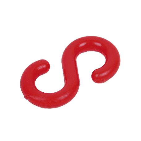 GANCHO S  CADENA PLÁSTICO 8MM ROJO