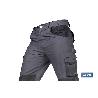 PANTALÓN DE TRABAJO HEIMDALL ELASTANO 280 G/M2 GRIS OSCURO CON DETALLES NEGROS TALLA 40
